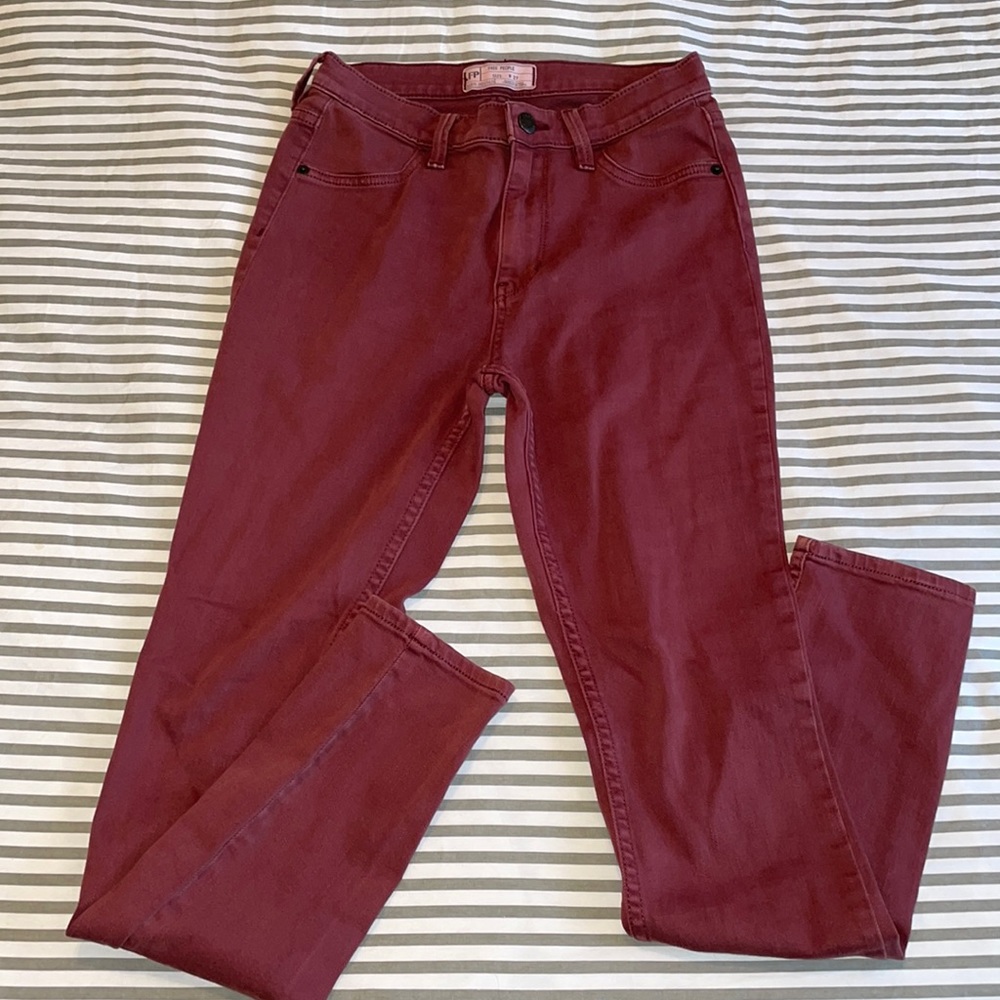 Free people mauve denim jeans